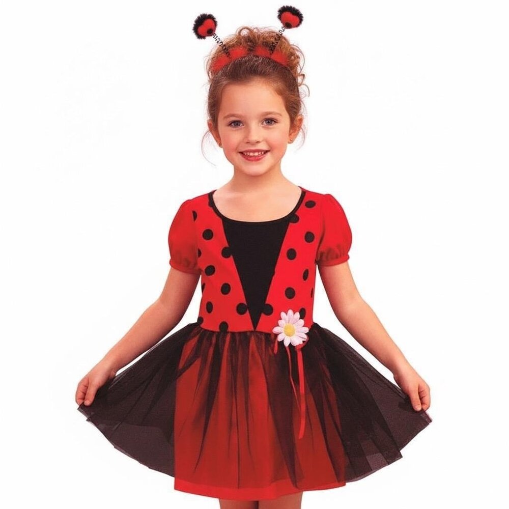 Rubie's New Ladybug Garden Girl Costume Dress Up 4-6T Halloween Party